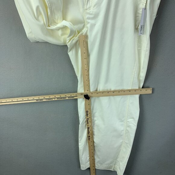 Soft Surroundings Pants Womens 20W Cream White Wide Leg‎ Full Length Hem Slits - Picture 10 of 15